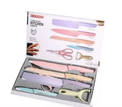 Juego de 6 cuchillos de cocina profesionales