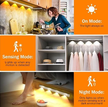 Luz LED Blanca Recargable Con Sensor Movimiento 60CM