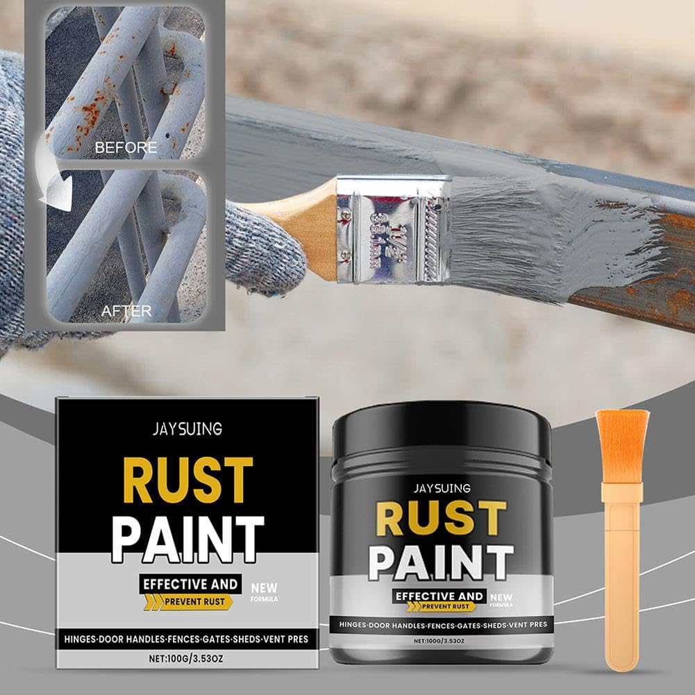 Pintura anticorrosiva para metal con pincel (100 g), convertidor de óxido y restaurador de superficies