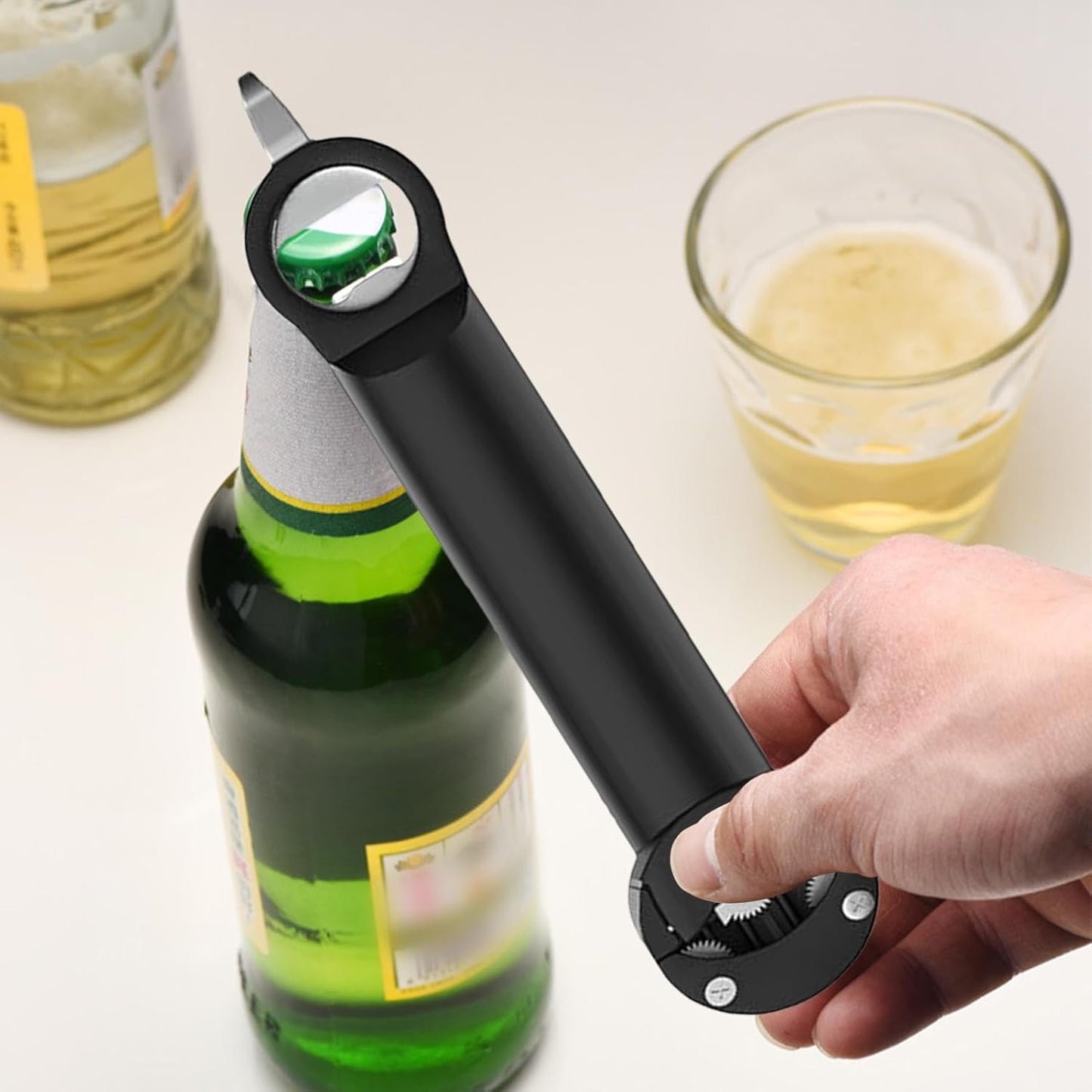Abridor de botellas retráctil multiusos