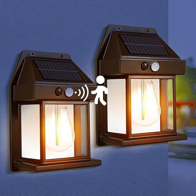 Lámpara solar exterior con sensor de movimiento
