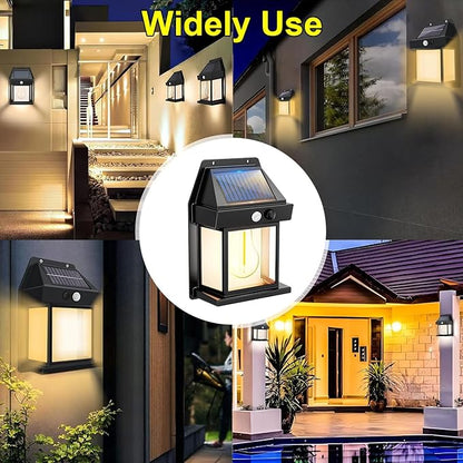 Lámpara solar exterior con sensor de movimiento