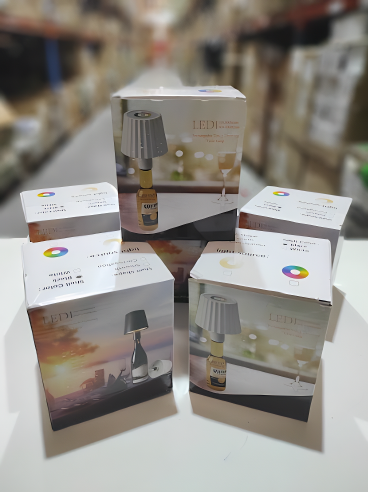 Lámpara de botella de vino recargable LED negro