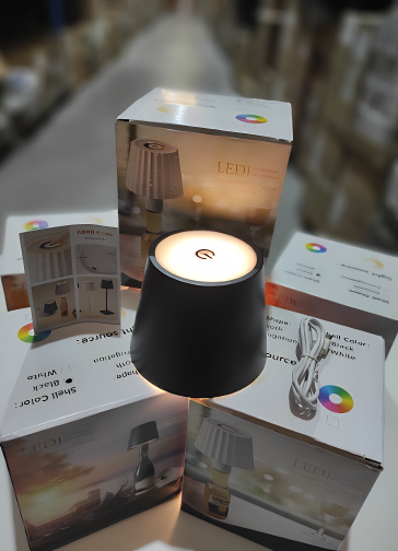 Lámpara de botella de vino recargable LED negro