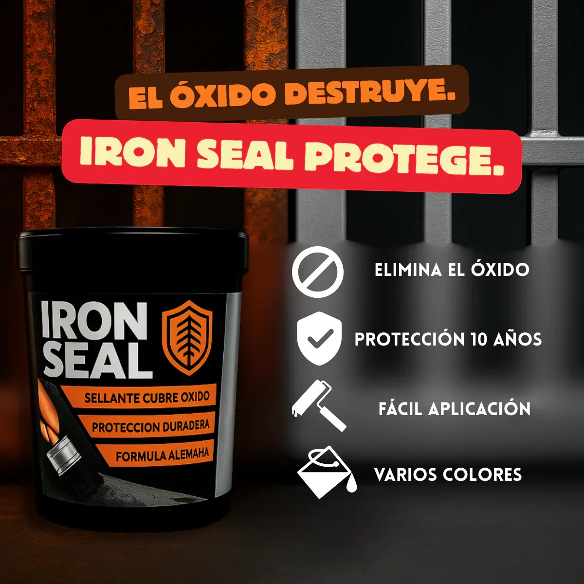 Restaurador de óxido color gris 100g
