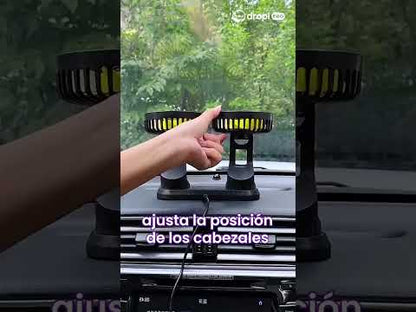 Ventilador Coche Doble Cabeza USB